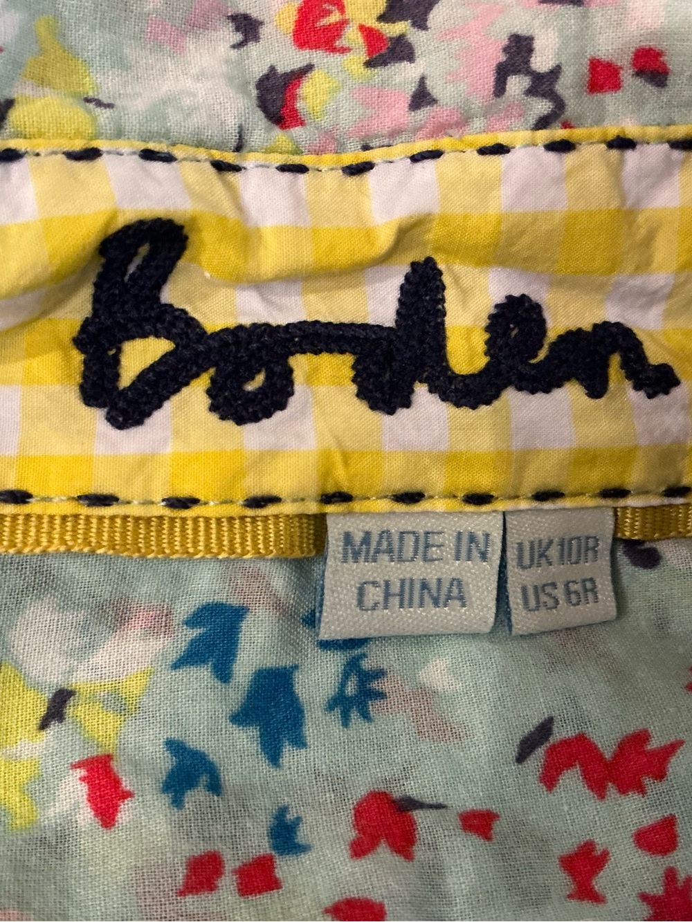 Boden Floral Button Front Shirt Sienna Colorful Ditsy Print Cotton Blouse US 6 - Picture 11 of 11
